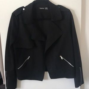Boohoo Suede-like Jacket (Black)